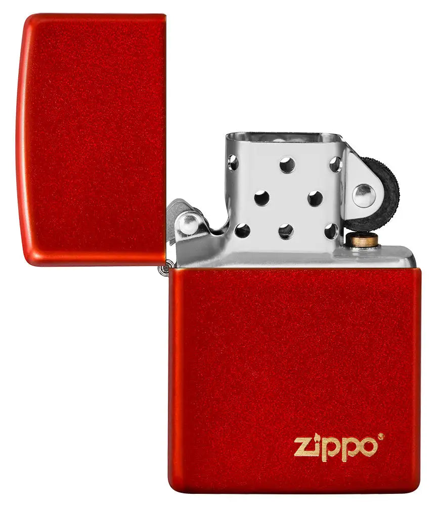 Classic Metallic Red Zippo Logo