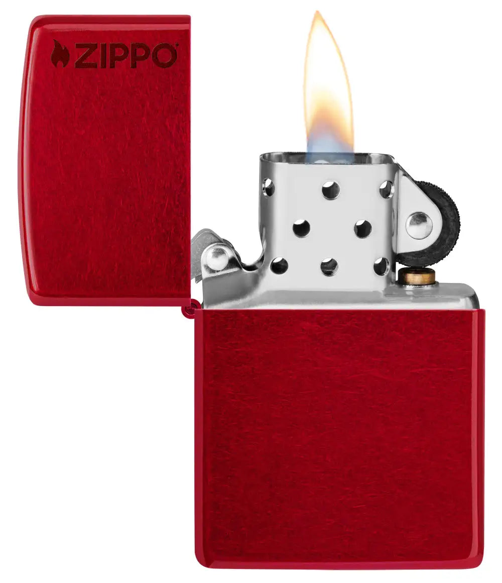 Classic Candy Apple Red Zippo Logo
