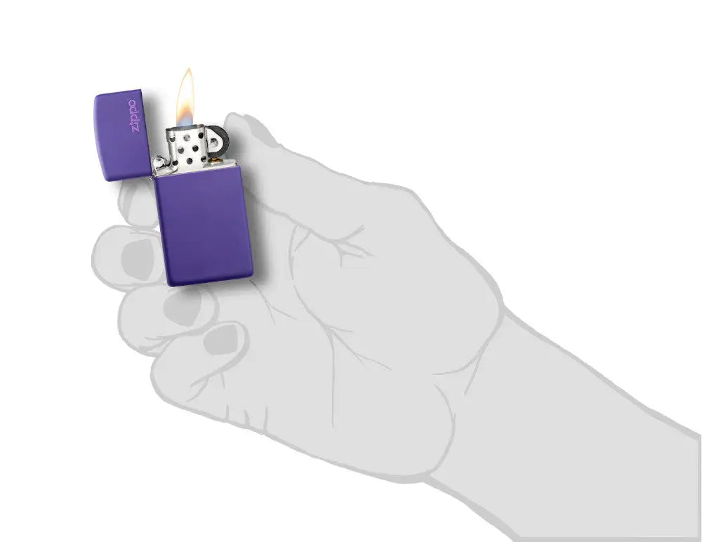 Slim® Purple Matte Zippo Logo