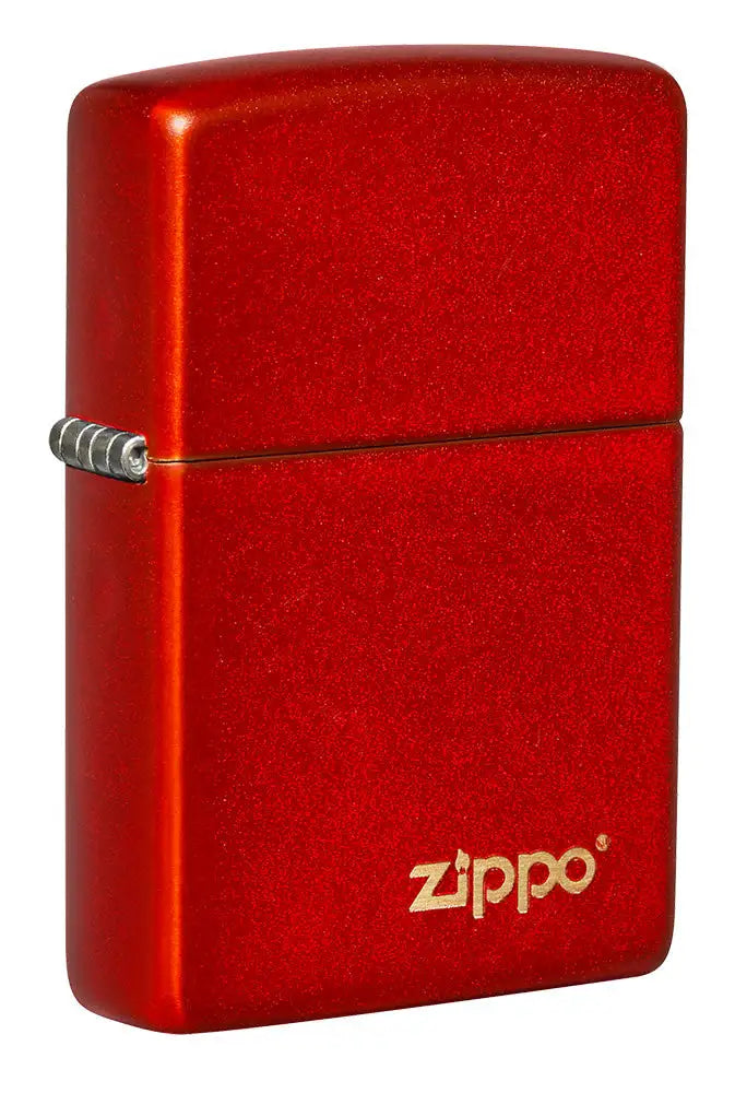 Classic Metallic Red Zippo Logo