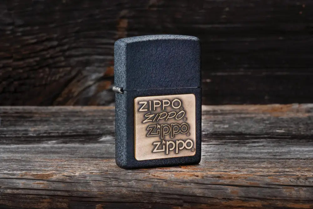 Black Crackle® Gold Zippo Logo