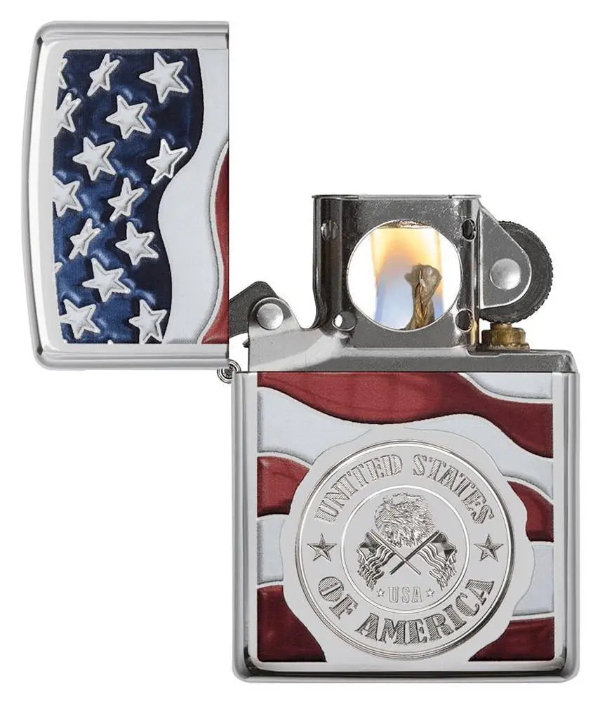 American Stamp on Flag