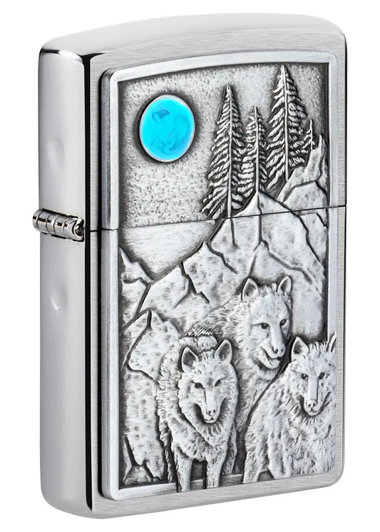 Wolf Pack and Moon Emblem Design